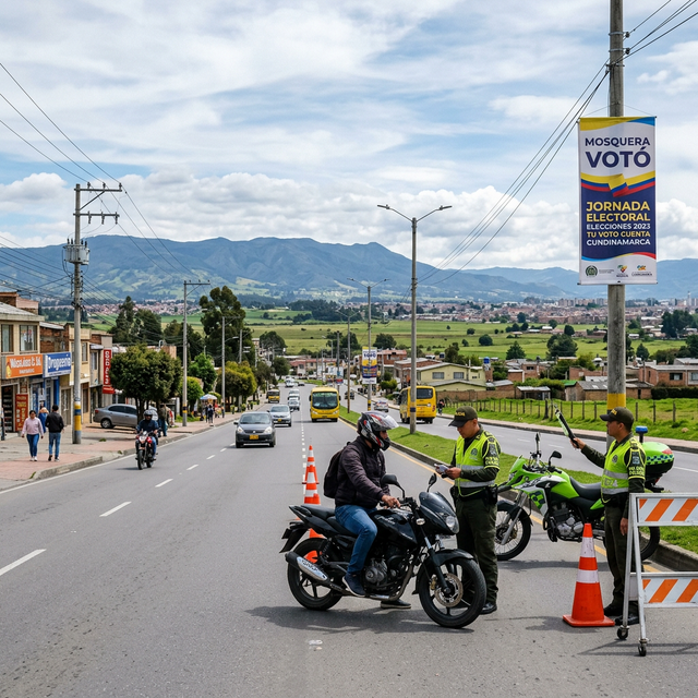 Restriccion parrillero Mosquera electoral